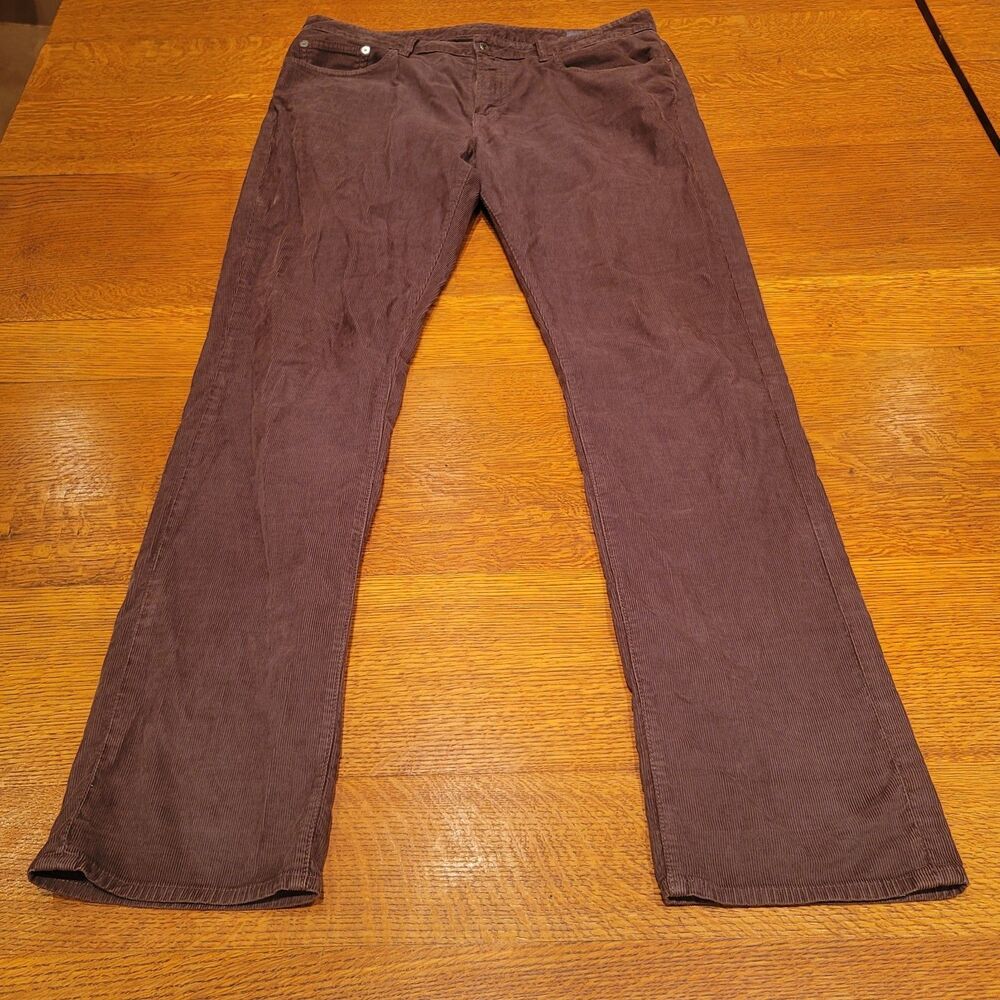 Bonobos Slim French Corduroy Pants 36x34 Chocolate Brown Cotton Stretch